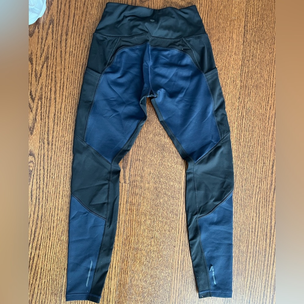 Black and Blue Athleta Leggings